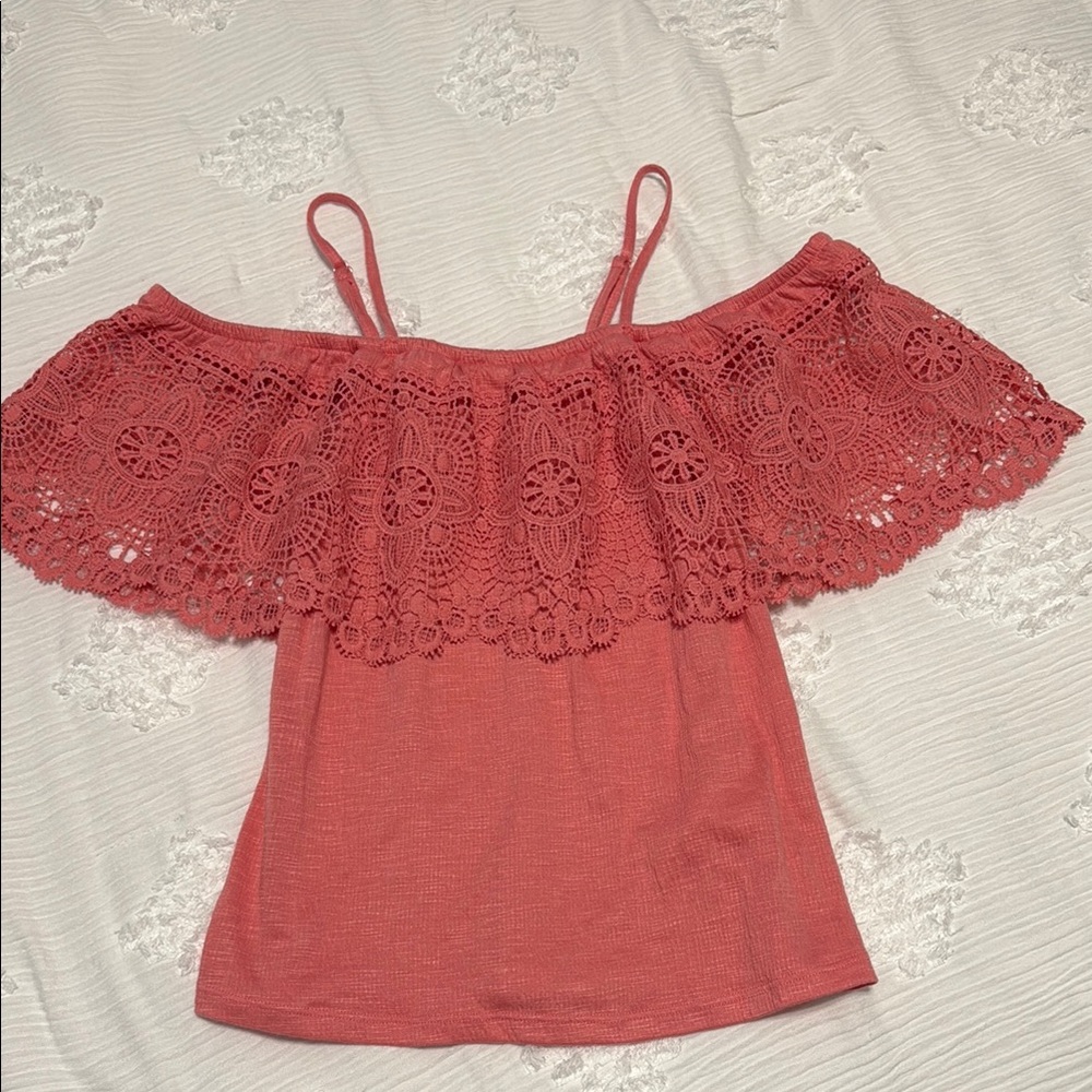 No Boundaries Pink Ruffled Blouse with Relaxed Fit